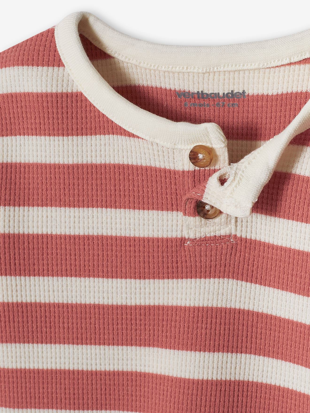 Vertbaudet Baby T-Shirt, Waffelpikee - ziegel