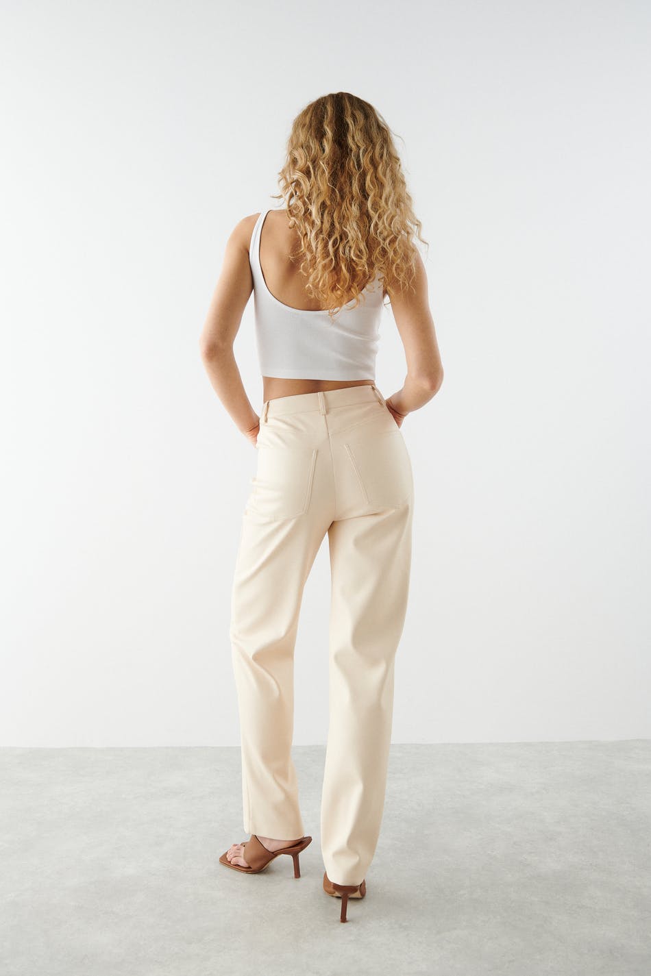 90s pu trend trousers