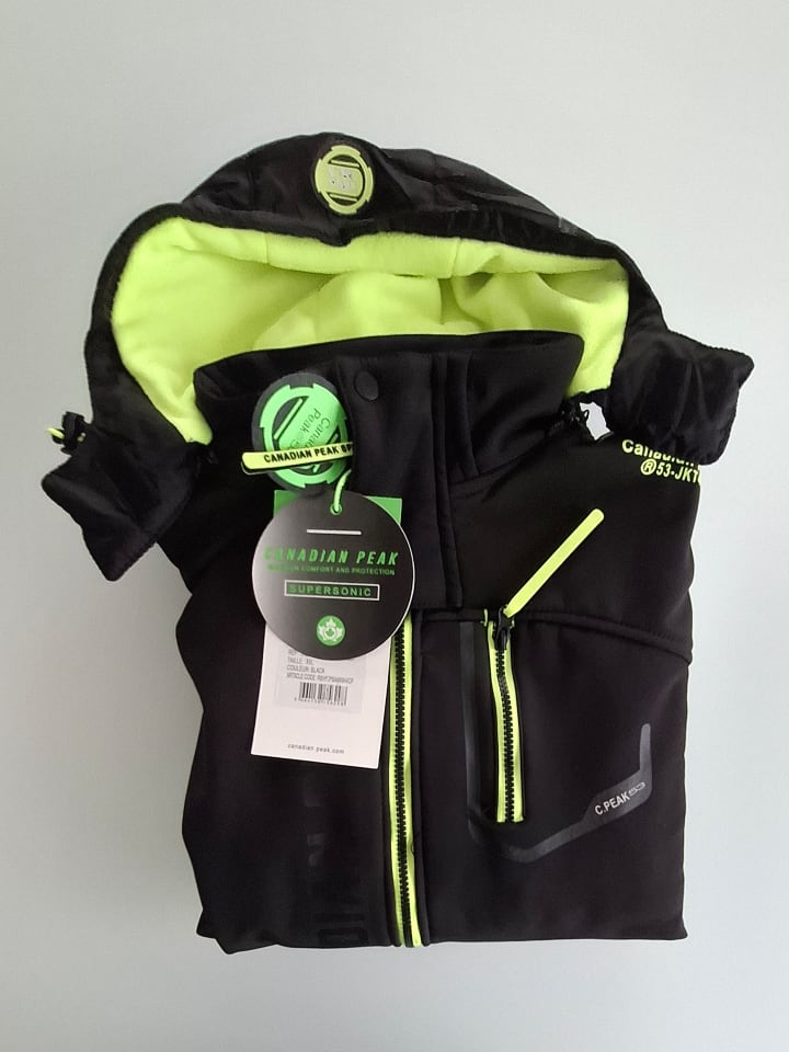 Canadian Peak Softshelljacke in Schwarz günstig kaufen XXL