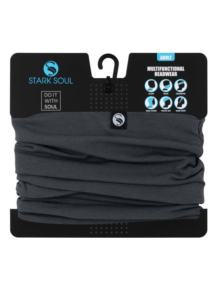 Stark Soul® Multifunktionstuch aus Jersey Unisex in Dunkelgrau günstig kaufen onesize