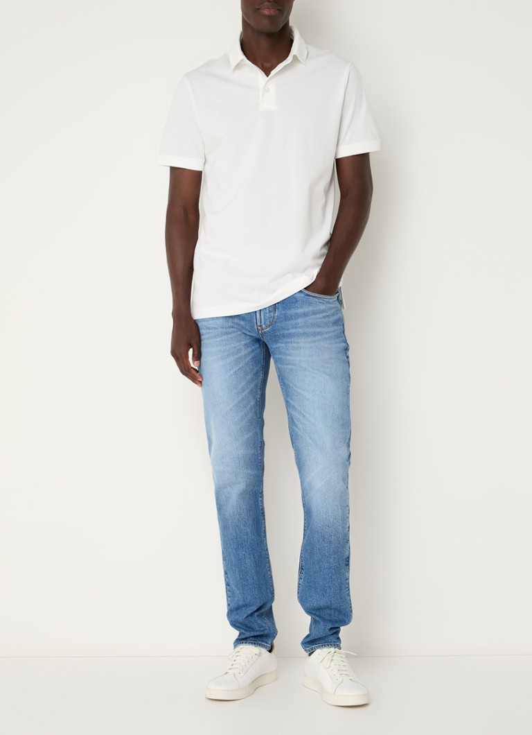 Polo texturizada de corte regular da Emporio Armani