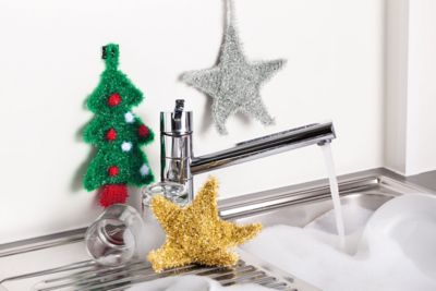 Rellana Wolle Funny Scrub, gold + silber - Schwammgarn
