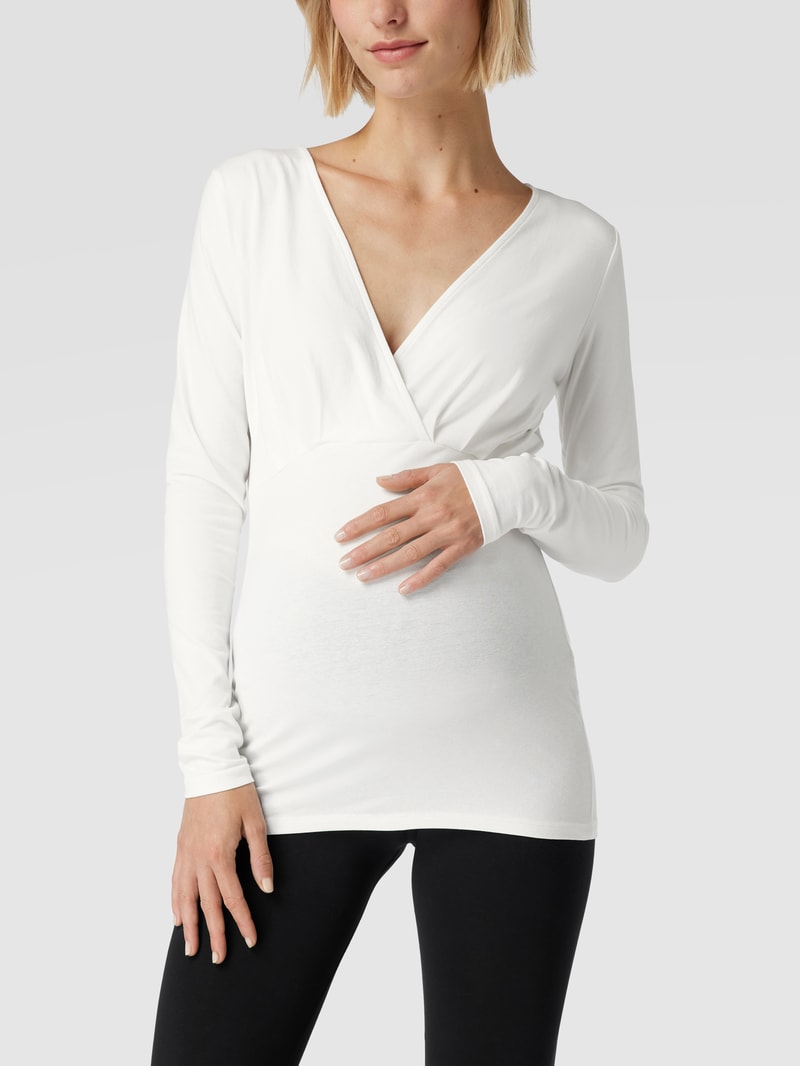 Umstands-Longsleeve in Wickel-Optik Modell 'Emma' im 2er-Pack in schwarz