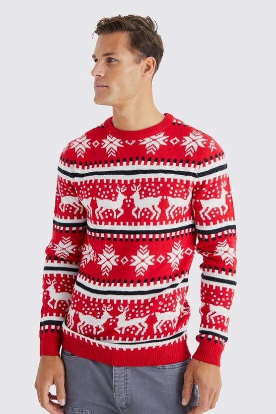 Tall Rentier Weihnachtspullover