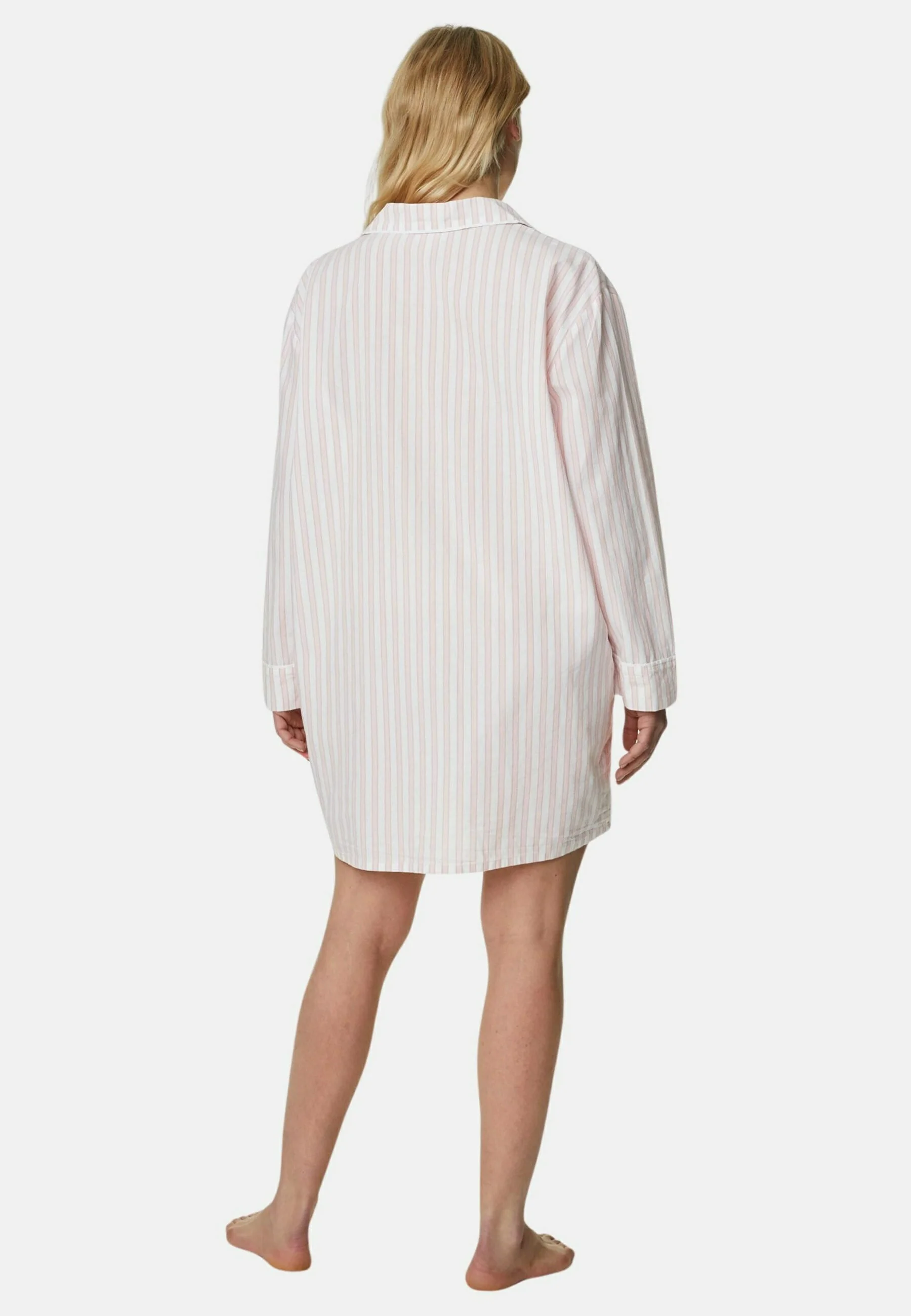 Camisón de rayas de algodón puro de Marks & Spencer