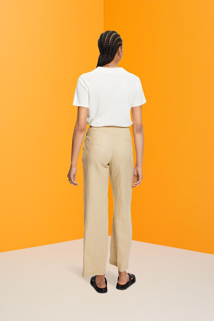 Leinenhose mit weitem Bein