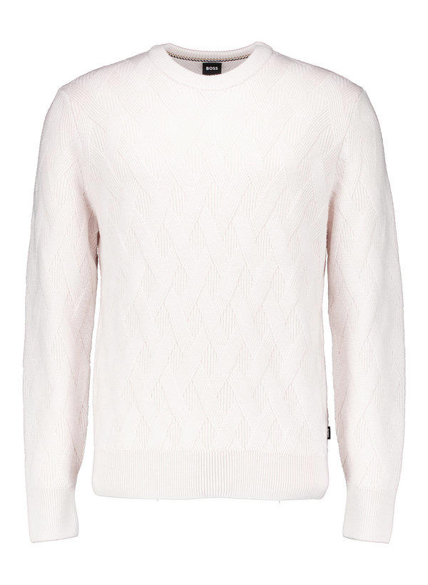 BOSS Black, Pullover Elfredo, Schurwolle, ecru