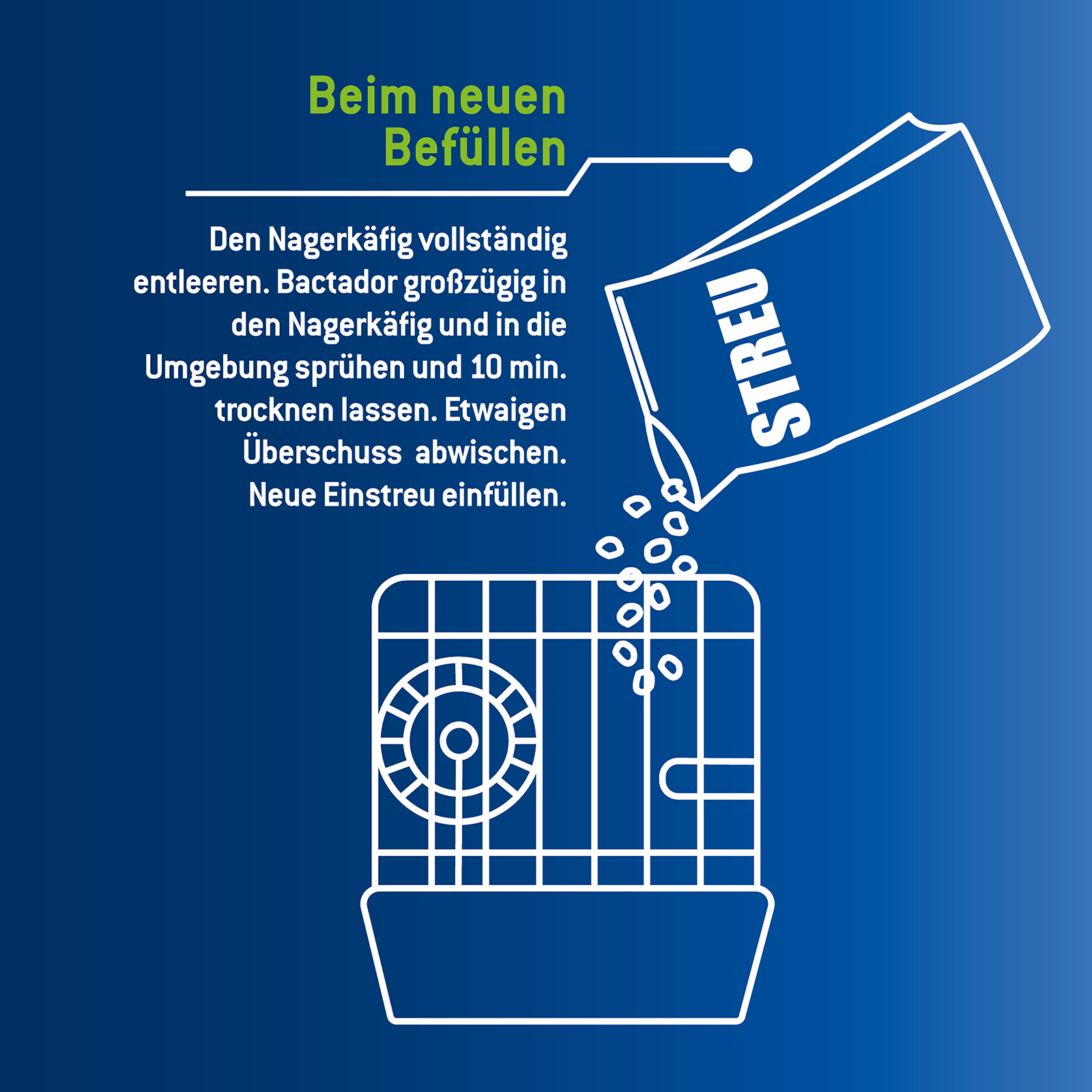 Bactador Käfigreinigung & Hygiene Bactador Käfig Geruchsentferner 500ml