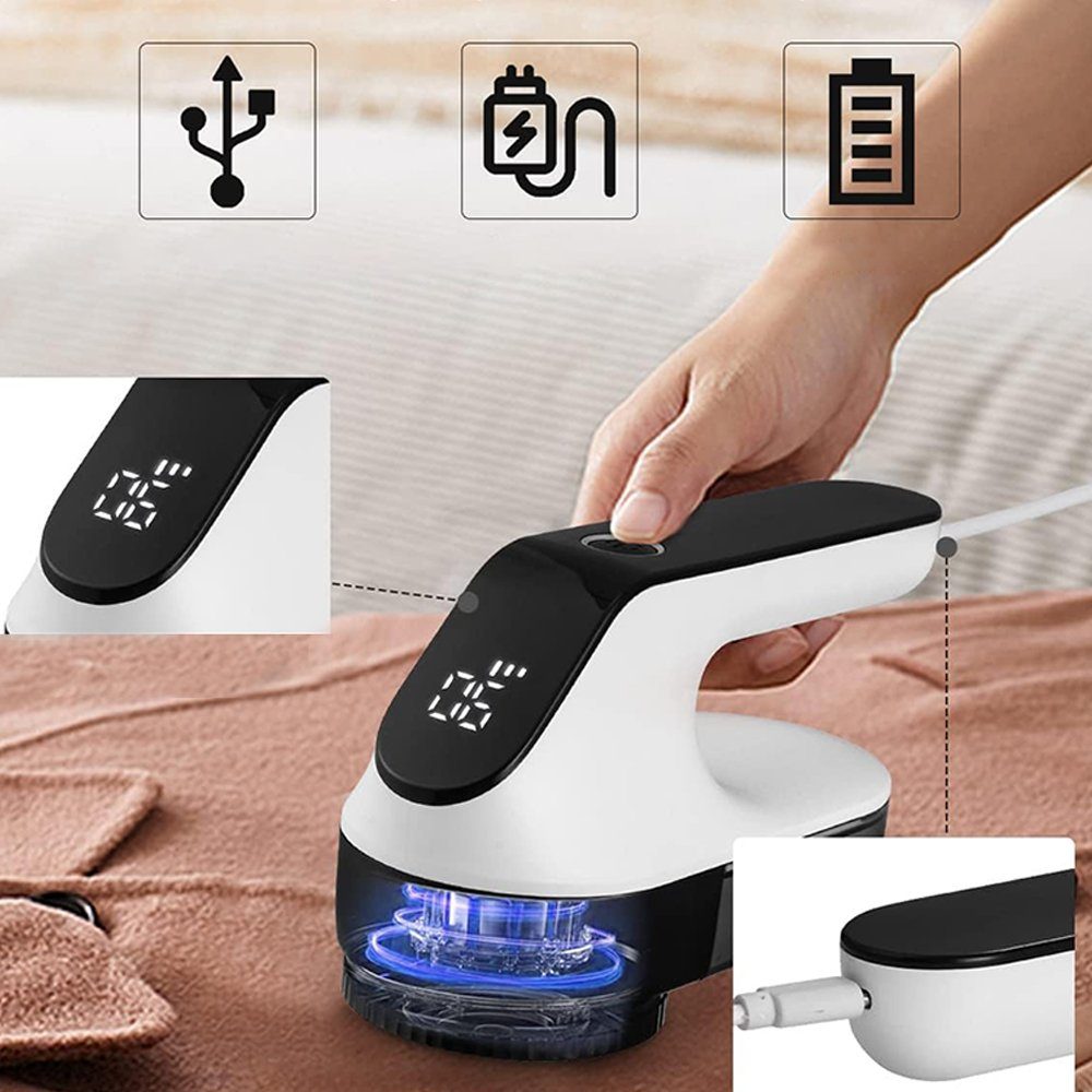 Bedee Fusselrasierer Fusselrasierer Elektrisch,mit LED Anzeigen USB Wiederaufladbar, Fusselentferner Einstellbare 3Fach Geschwindigkeit Fusselfräse