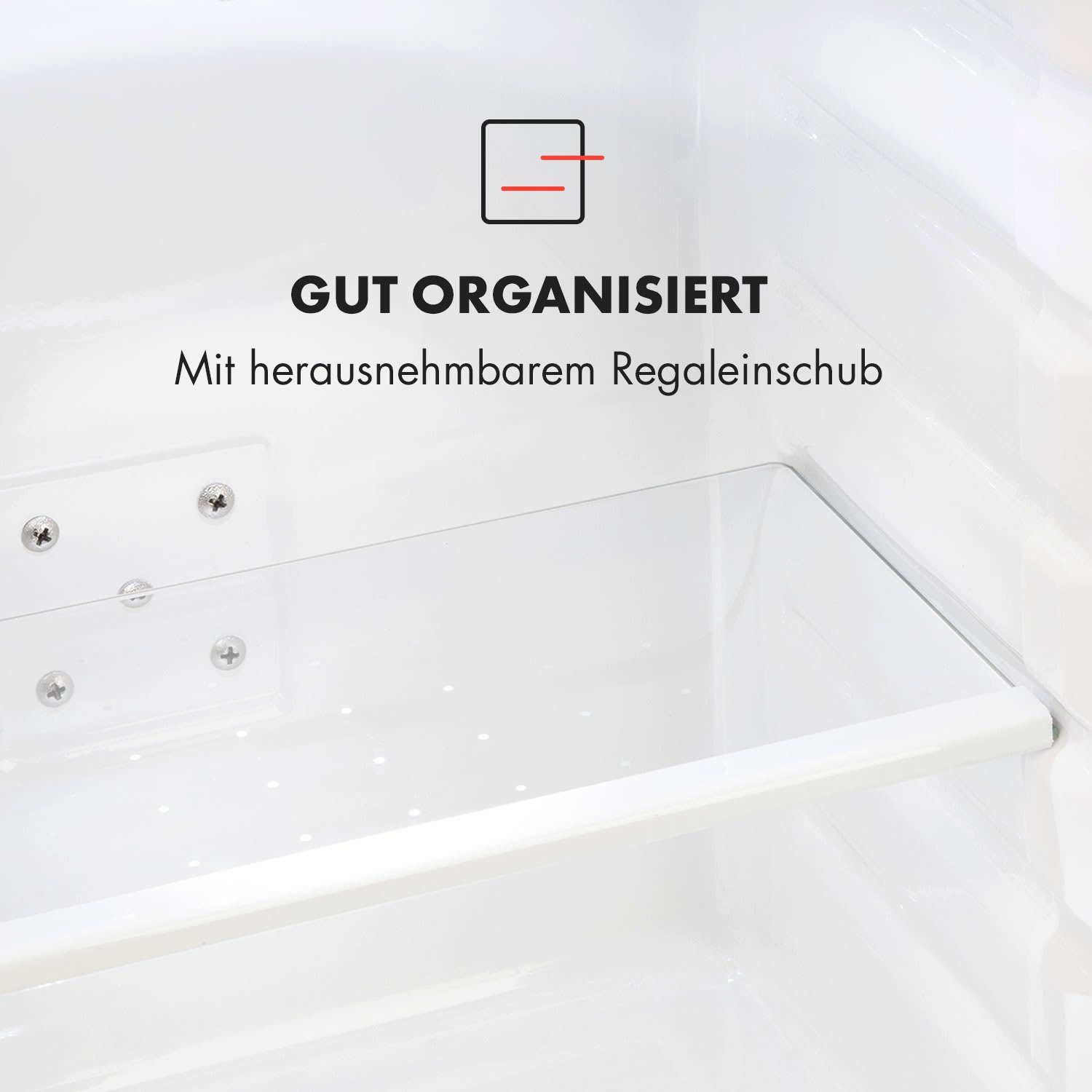 Klarstein Table Top Kühlschrank HEA6-SilentCool-WH 10033056A, 47.5 cm hoch, 42 cm breit