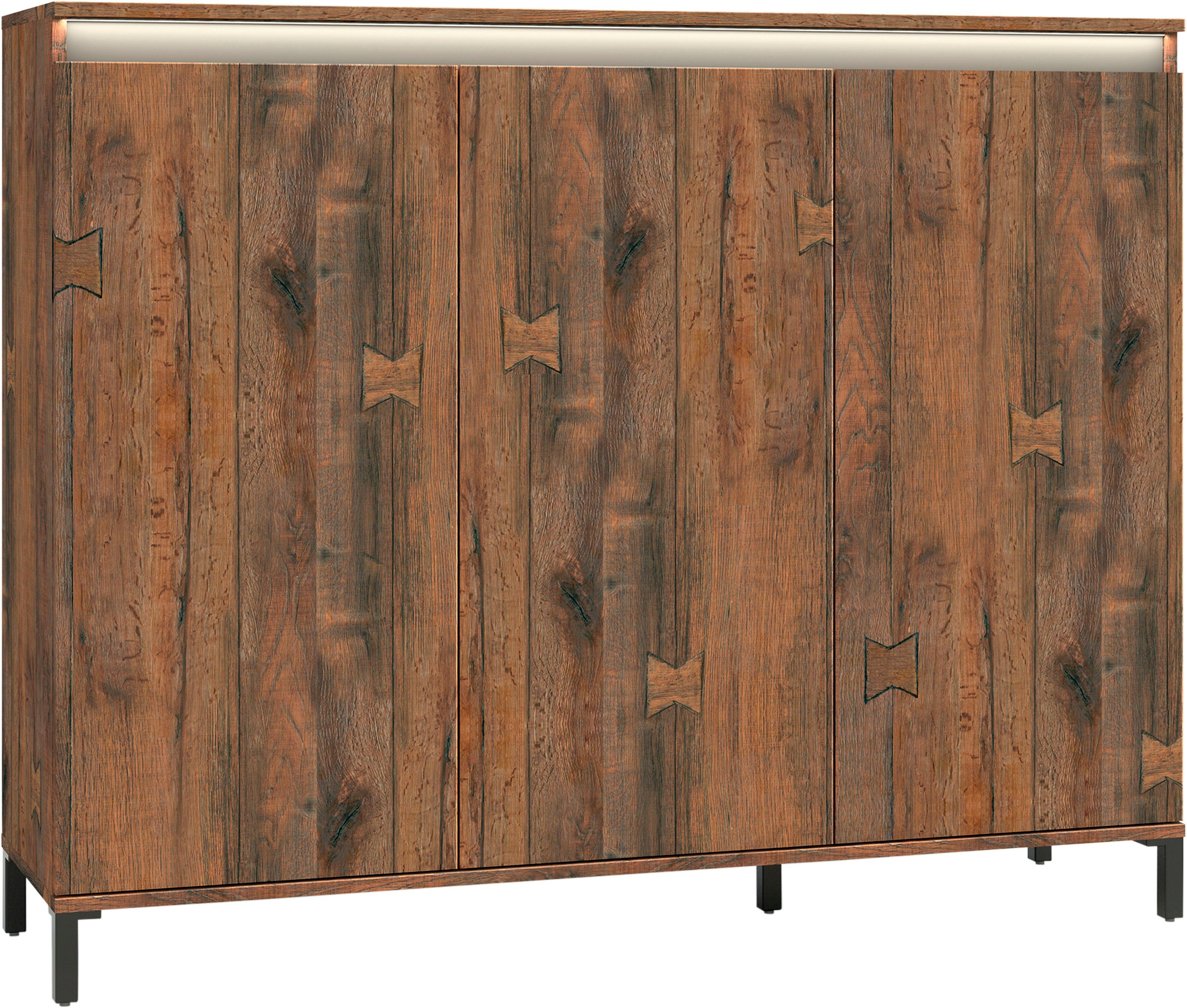 INOSIGN Highboard Genio Industrial, Mit wendbare Blende in weiß/ anthrazit, Höhe 110 cm