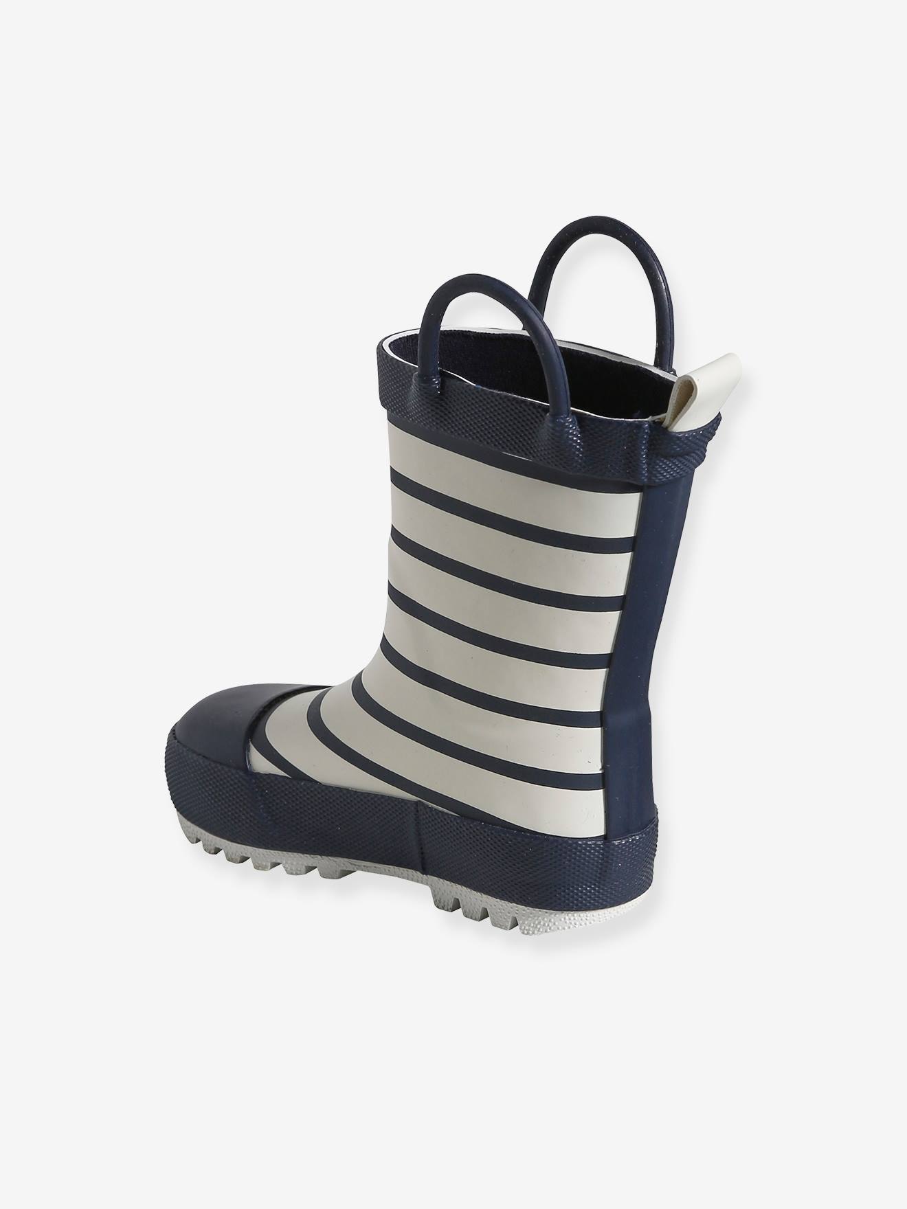 Vertbaudet Baby Gummistiefel mit Anziehtrick - marine gestreift