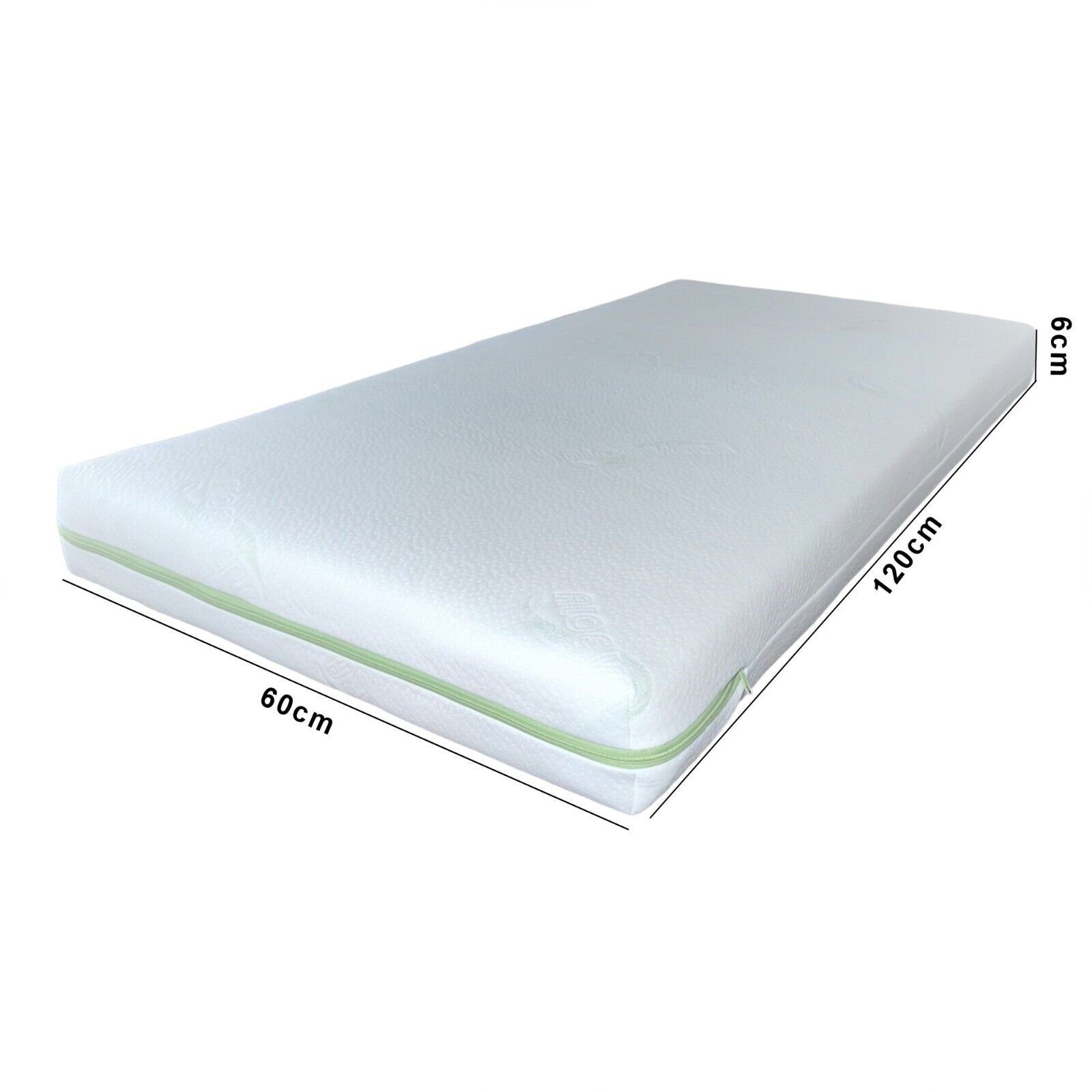Babymatratze Matratze 120x60x6cm Aloe Vera - Bezug Schaumstoffmatratze Baby, Dedstore-Baby, 6 cm hoch, (Set, 1-tlg)