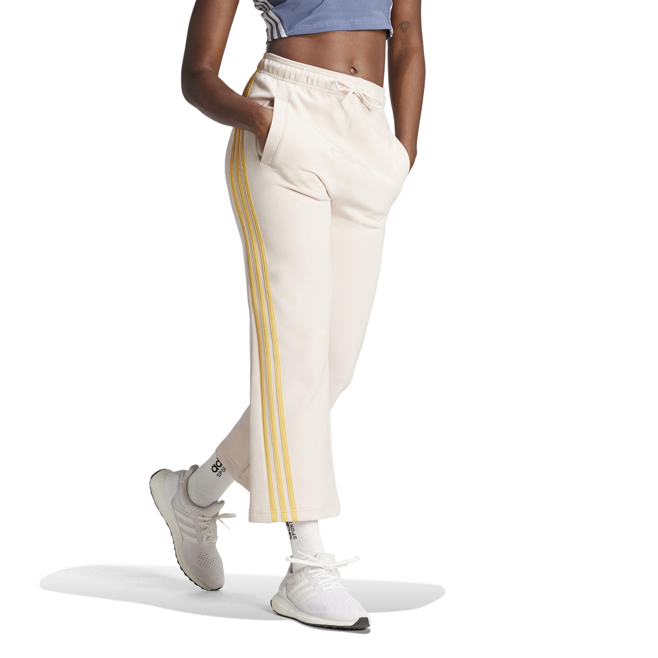 Future Icon 3 Stripes OH Trainingshose Damen - Beige, Gelb