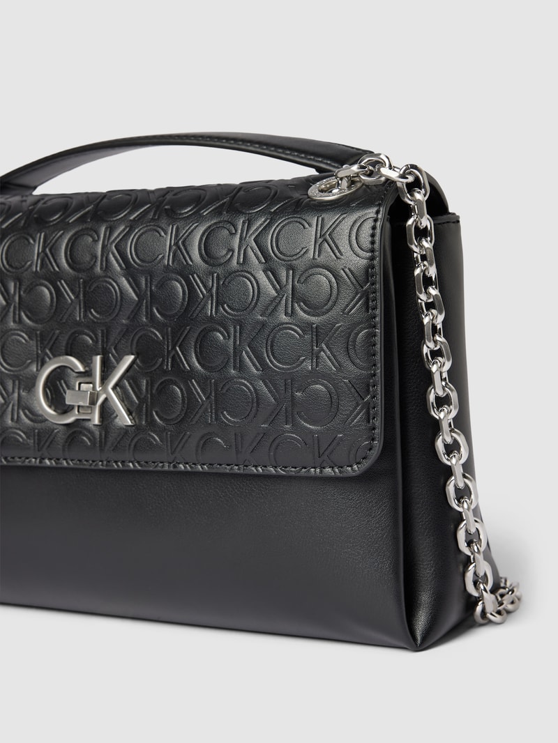 Crossbody Bag in Leder-Optik Modell 'RE-LOCK' in schwarz