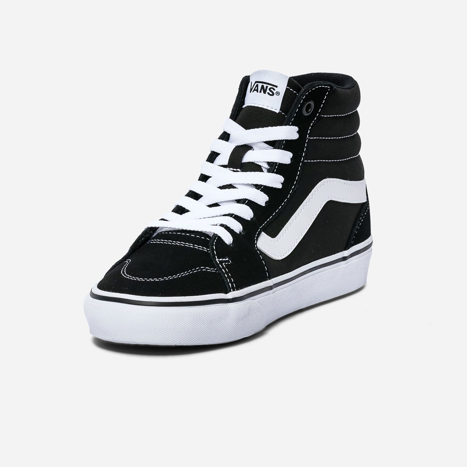 Basket VANS noire en toile et cuir velours