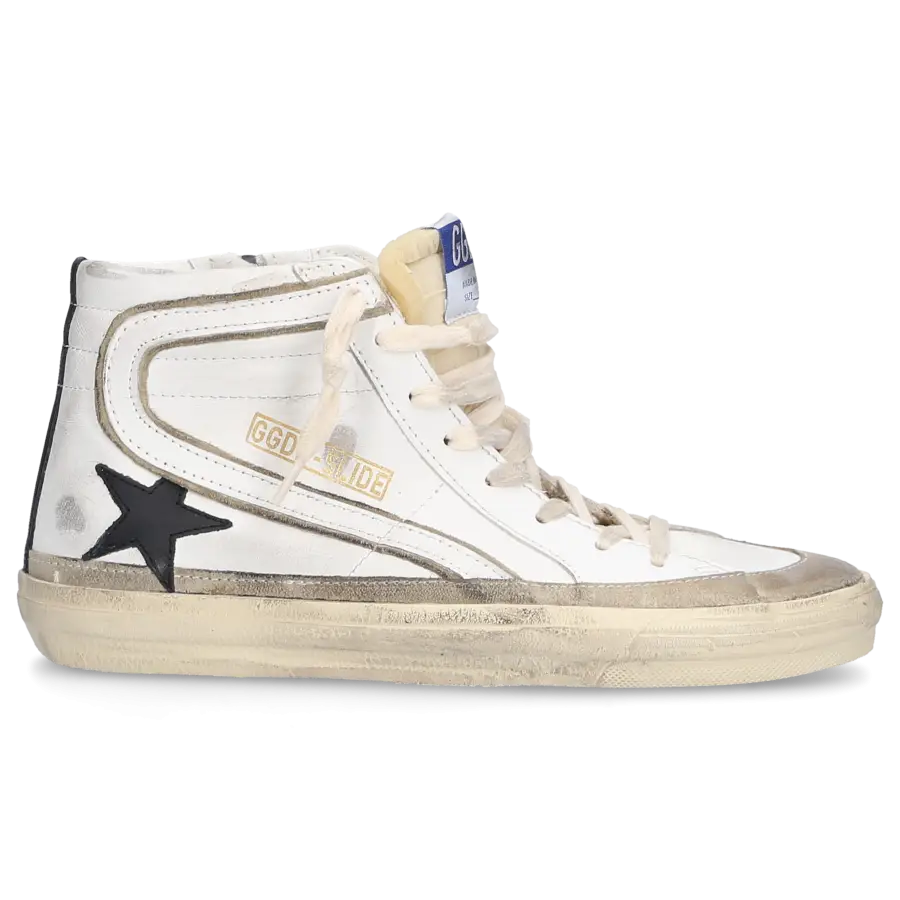 Golden Goose - Sneaker high SLIDE EDGE ARROUND Kalbsleder - weiß