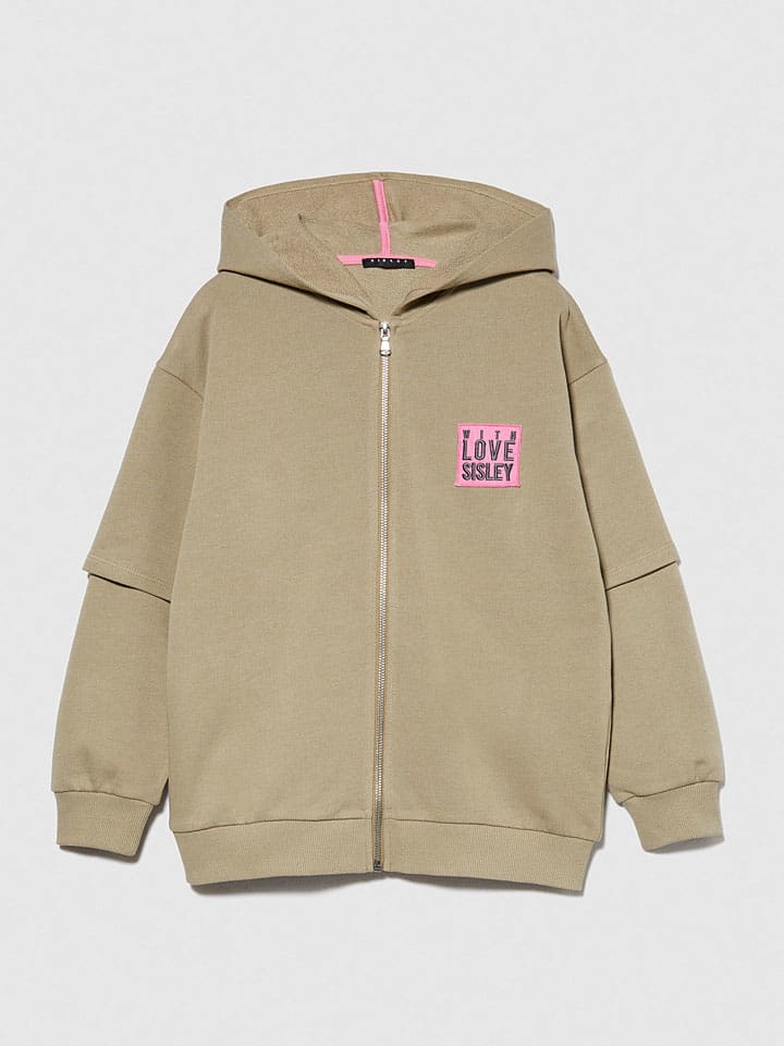 Sisley Sweatjacke in Beige günstig kaufen