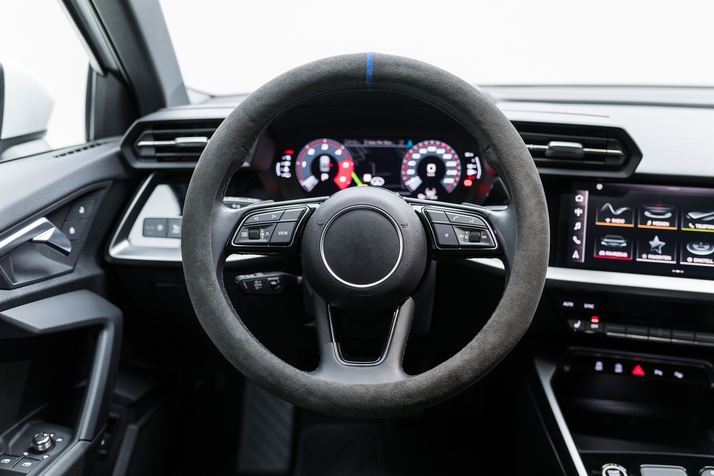 Original Alcantara Premium Lenkradbezug schwarz-blau von S-TETIC® - ATU