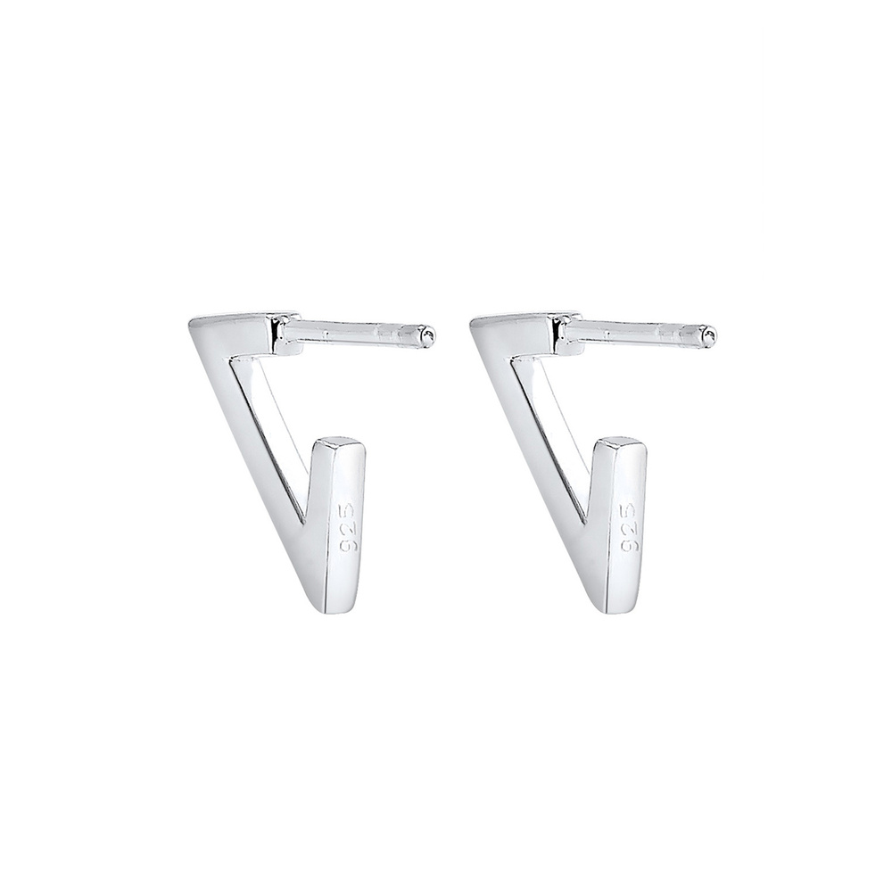 Elli Elli Boucles d'Oreilles Boucles doreilles basic geo créoles en forme de triangle  Boucles d'oreilles