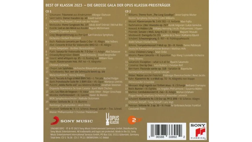 Best of Klassik 2023 - Opus Klassik