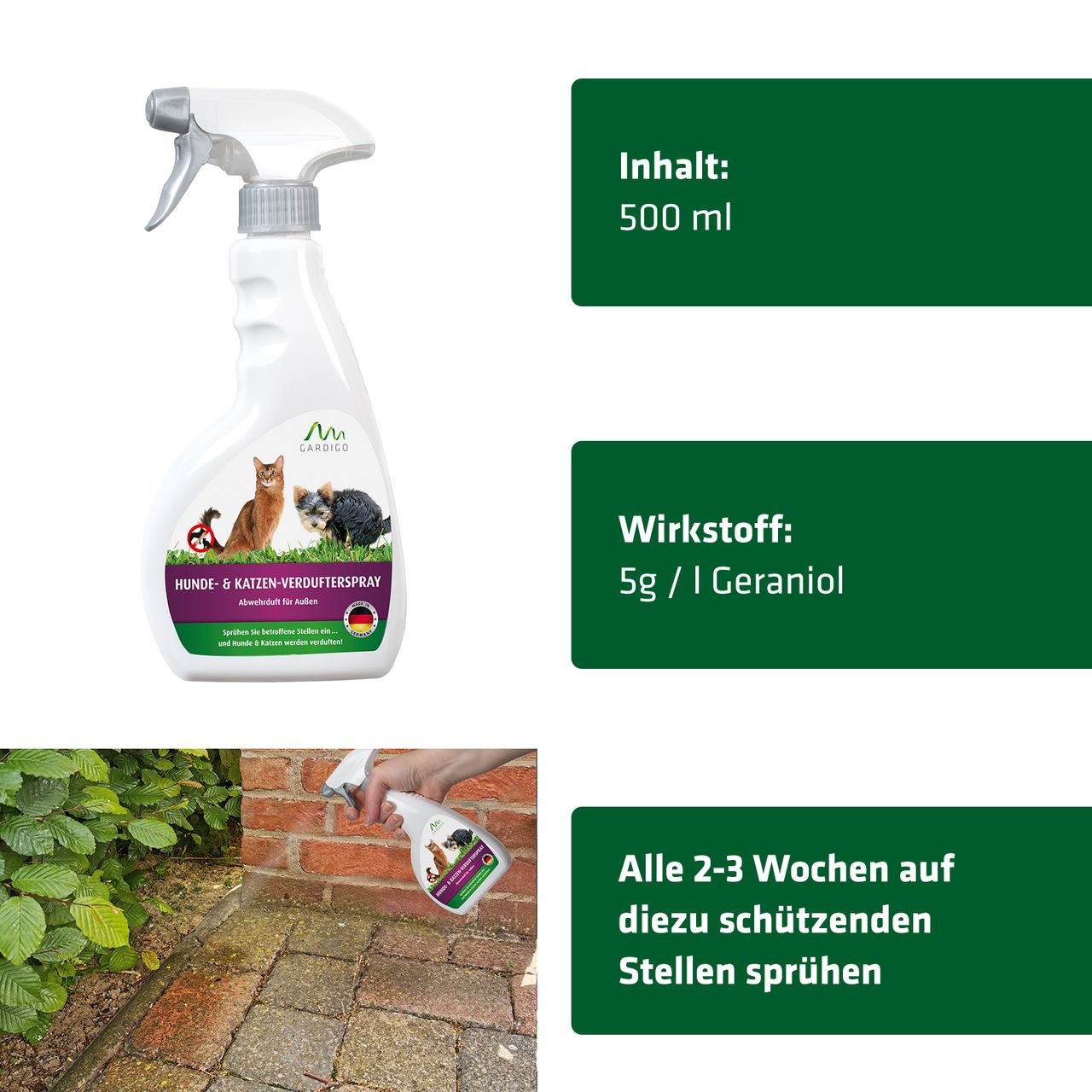 Tevigo Gardigo Hunde-Katzen-Verdufter-Spray 500 ml