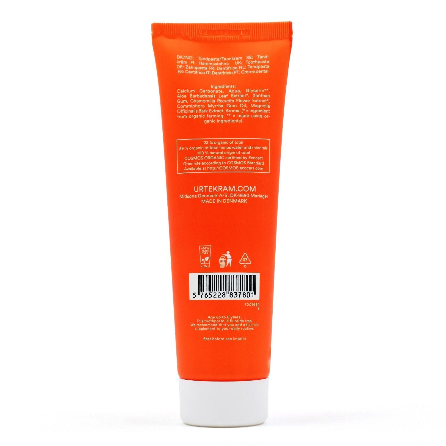 Urtekram Zahnpasta Urtekram Children's Tuttifrutti Toothpaste 75 ml
