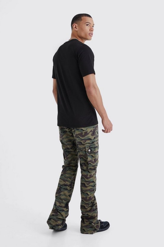 Tall Slim-Fit Camouflage Ripstop Cargohose