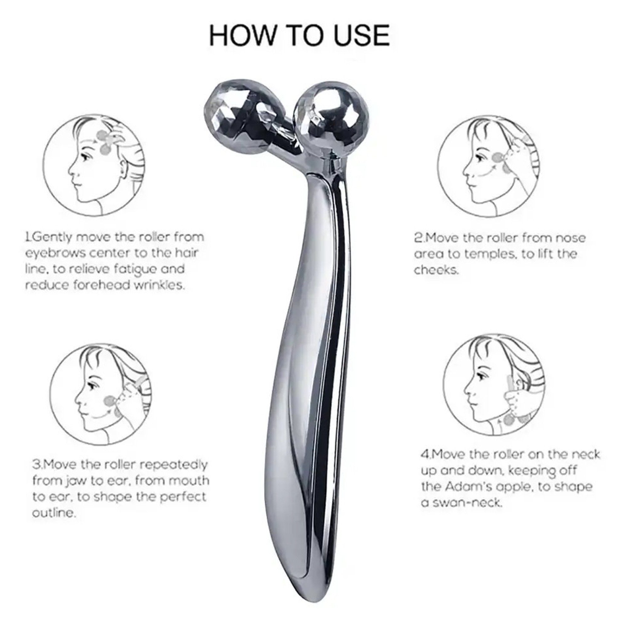 TechnoCLEAN Massagegerät Gesichts Massagegerät Massiergerät Anti Aging Gerät, Gegen Falten