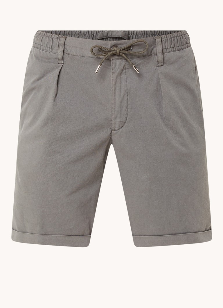 Pantaloni chino Profuomo, cu croială dreaptă și șnur de strângere.