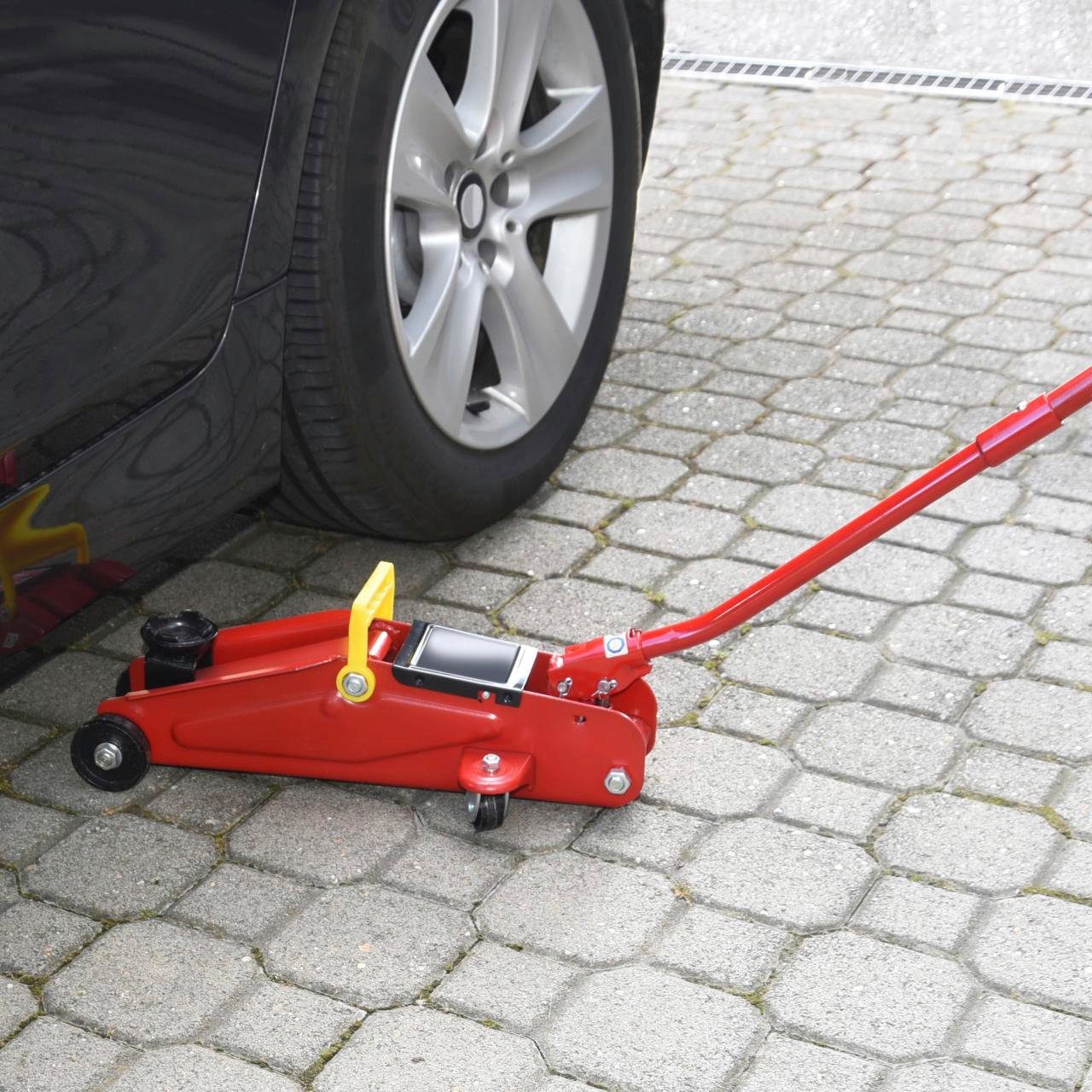 Cartrend Rangierwagenheber, max. Hubhöhe: 34,2 cm, Set, 3-tlg., hydraulisch 2t