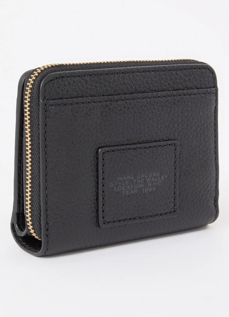Portofel compact din piele Marc Jacobs cu logo