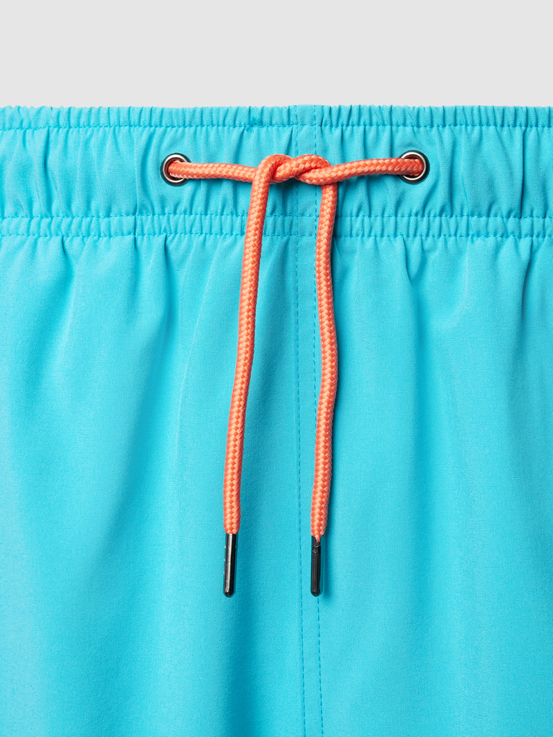 Badehose mit Reißverschlusstasche in türkis