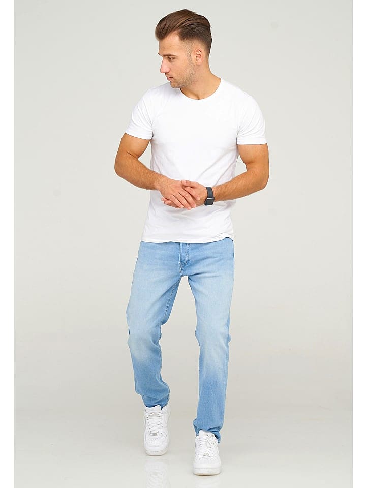 Jack & Jones Jeans Straight Leg - JJIMIKE JJARIS in Light Blue Denim günstig kaufen W30/L32