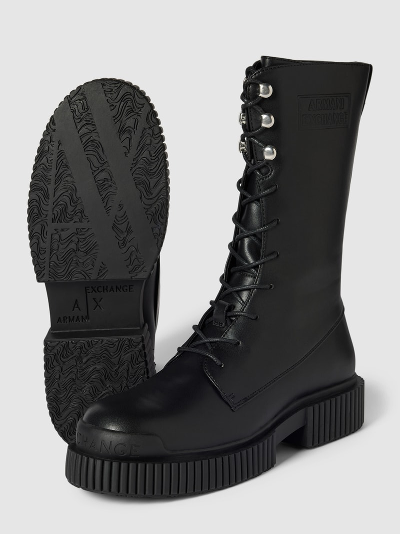 Boots mit Schnürverschluss Modell 'EDDIE' in schwarz