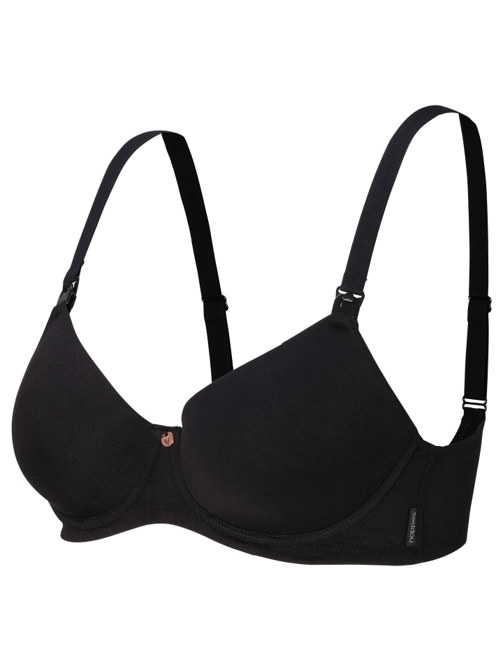 Noppies Gepolsterter Still-Bh Cotton Melange in Black günstig kaufen