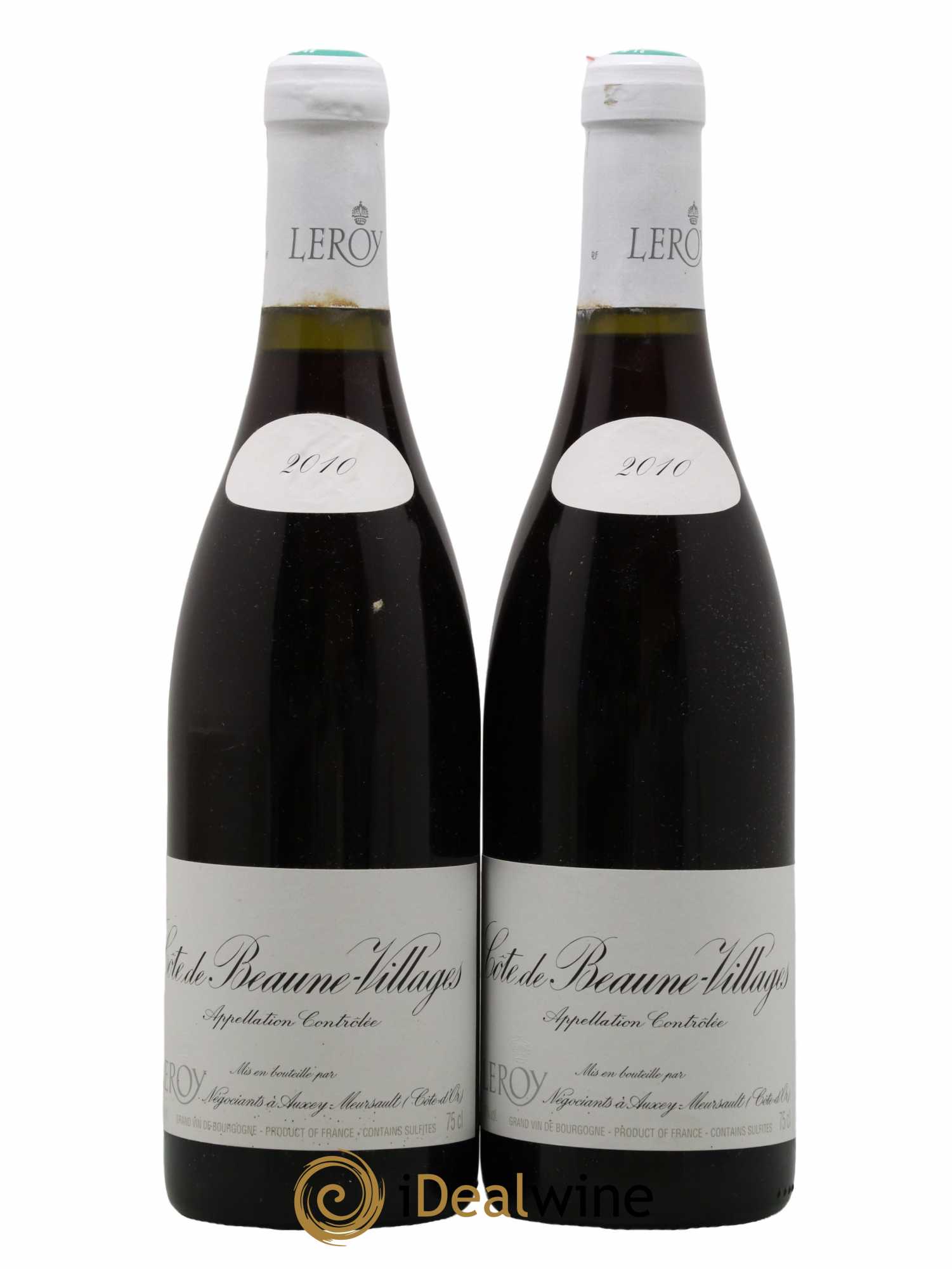 Côte de Beaune-Villages Leroy SA  2010 - Lot de 2 Bouteilles
