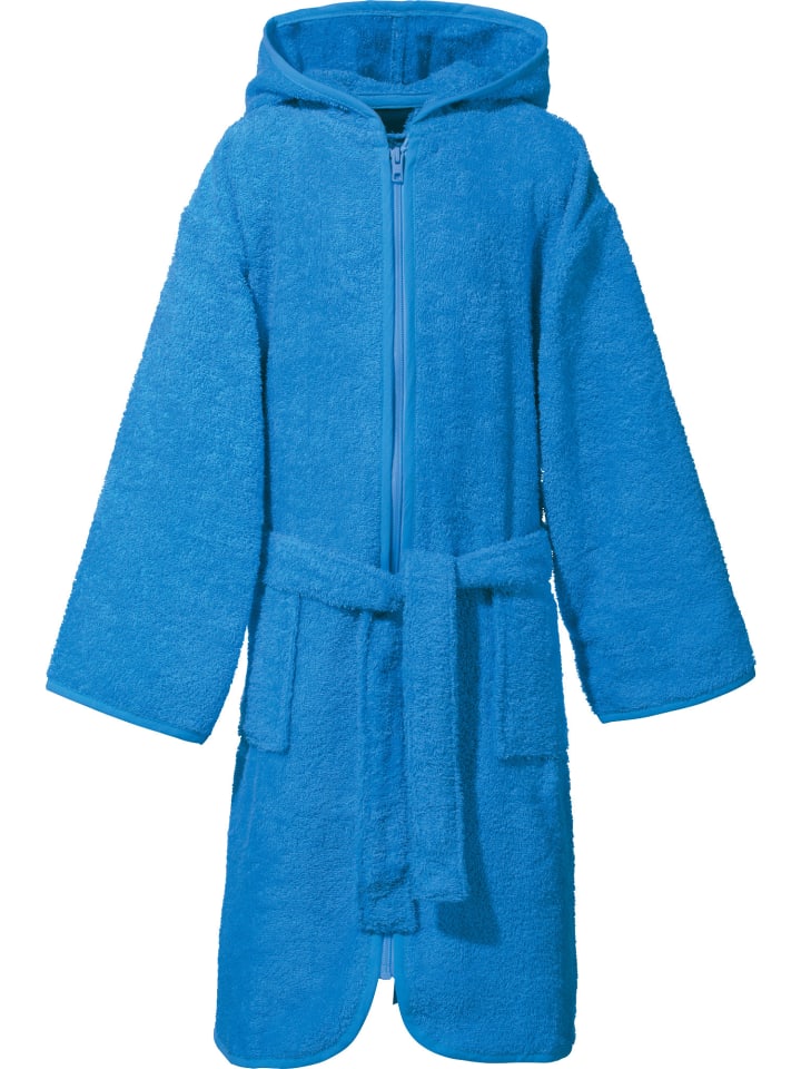 Erwin Müller Frottier Kinder-Kapuzenbademantel in blau günstig kaufen