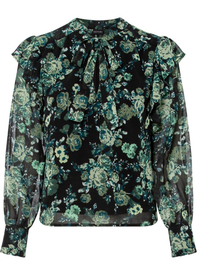 Bluse mit Volants