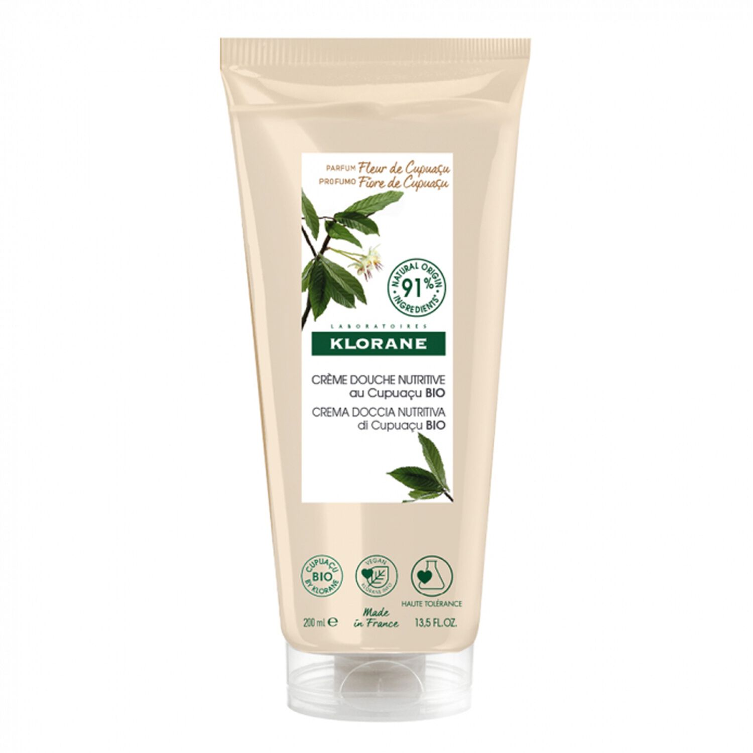 Klorane Crème de Douche Nutritive Fleur de Cupuaçu Bio - Peaux sèches - 200 ml