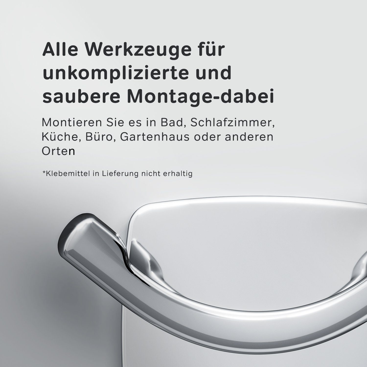 AM.PM Wandhaken Gem, Badezimmer, Küche, Dusche, (Ein Doppelhaken / Hakensatz), besteht aus hochwertigem Stahl, der Rost und Korrosion widersteht