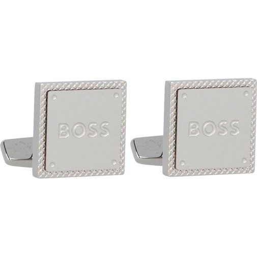 BOSS B-Plaque Manschettenknöpfe Edelstahl 1,5 cm