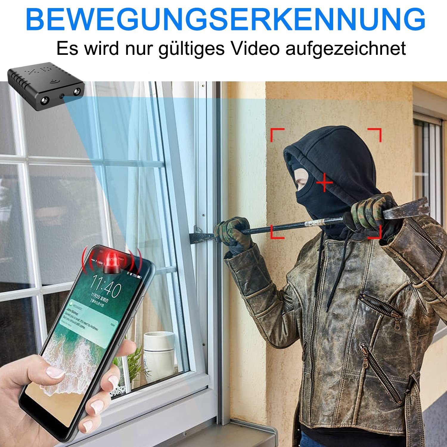 FeelGlad Tarnung -Weitwinkel-Kamera Überwachungskamera (1-tlg., Weitwinkel)
