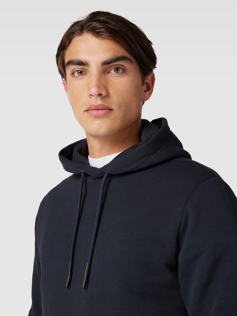Hoodie in melierter Optik Modell 'CERES' in dunkelblau