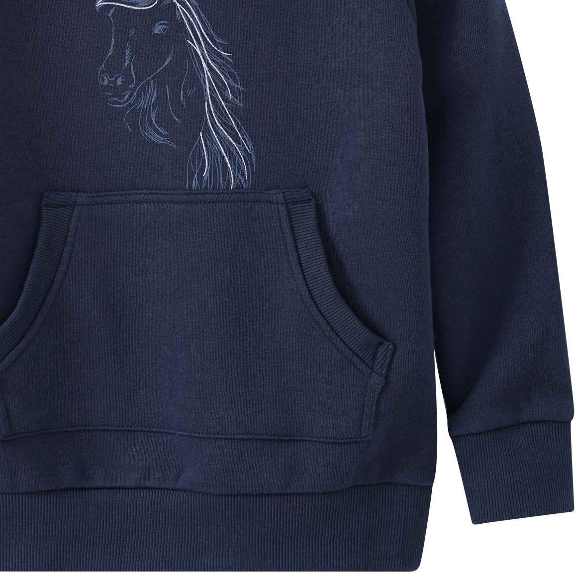 Mädchen Hoodie mit Pferde-Print
