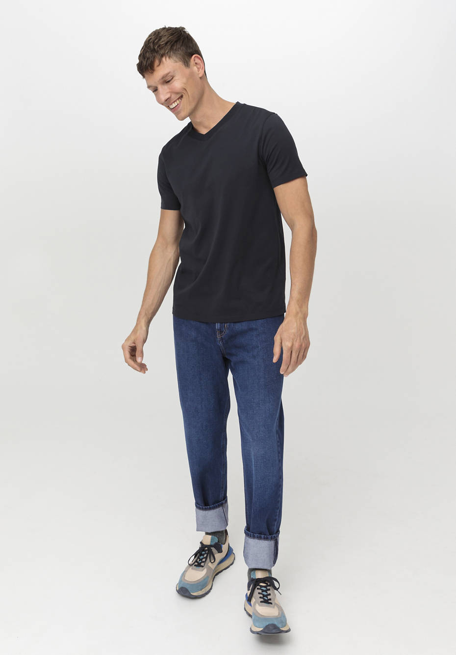 V-Shirt Regular aus reiner Bio-Baumwolle