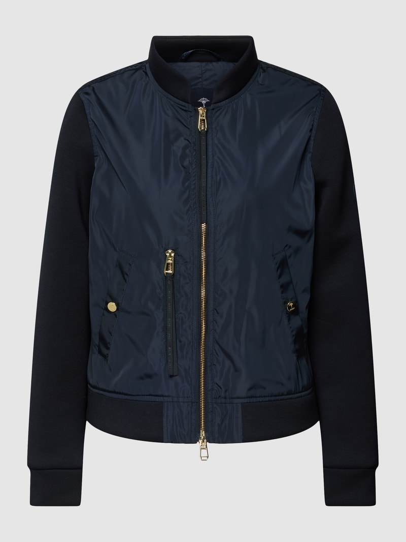 Jacke mit Label-Detail in dunkelblau