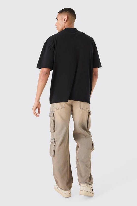 Oversize T-Shirt mit Space Print