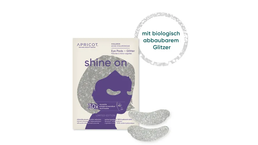 APRICOT Hyaluron Augenpads Glitzer