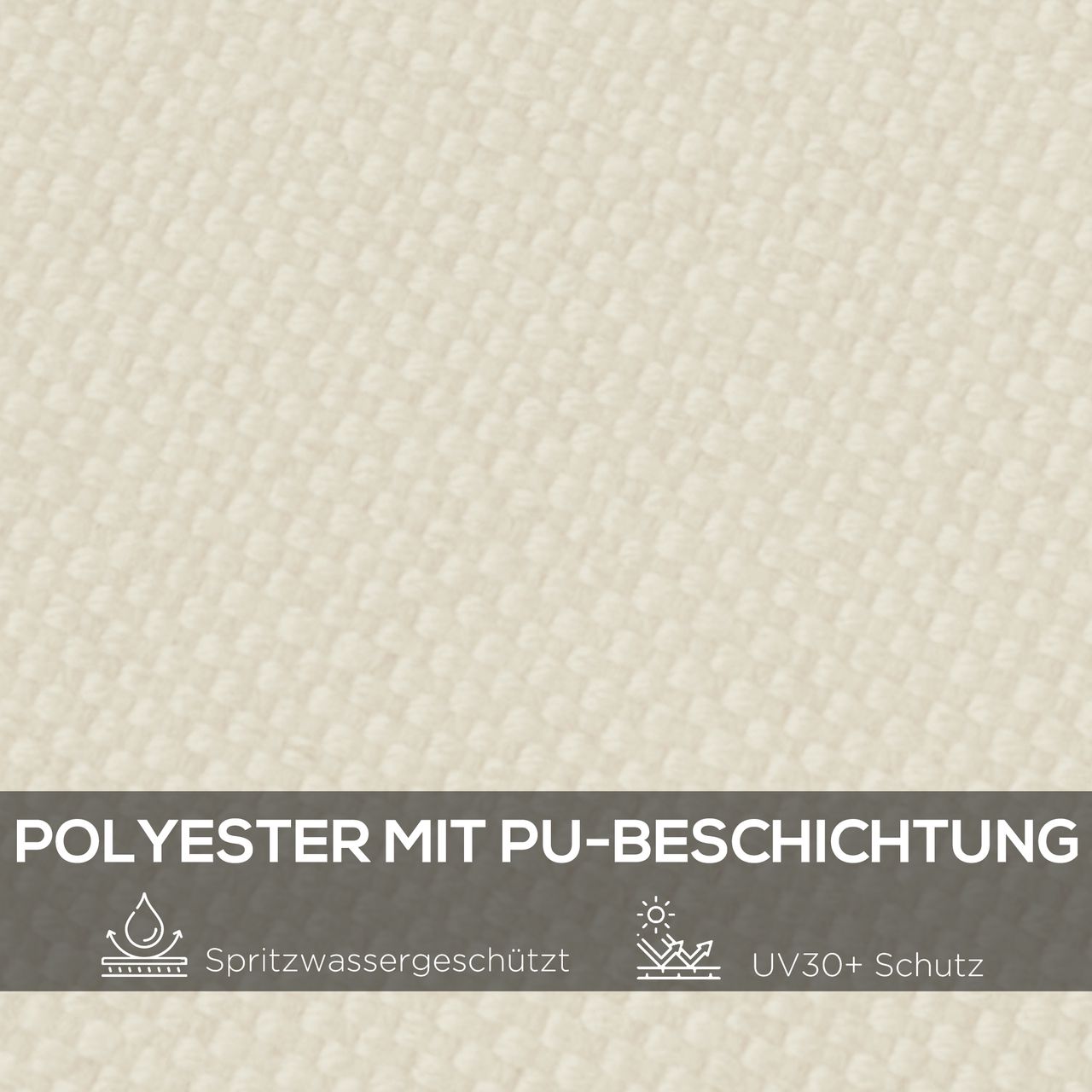 Outsunny Ersatzdach für Pergola 297x243cm Sonnensegel für 3x 2,5m Pavillon Beige